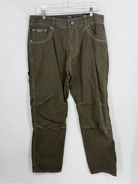 Kuhl Revolvr Pants Mens 35x31 Dark Green Lightweight Durable Hiking Outdoors